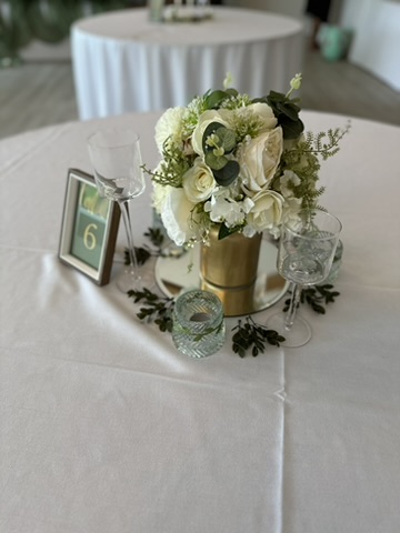 Gold Vase Arrangement — Floral Design